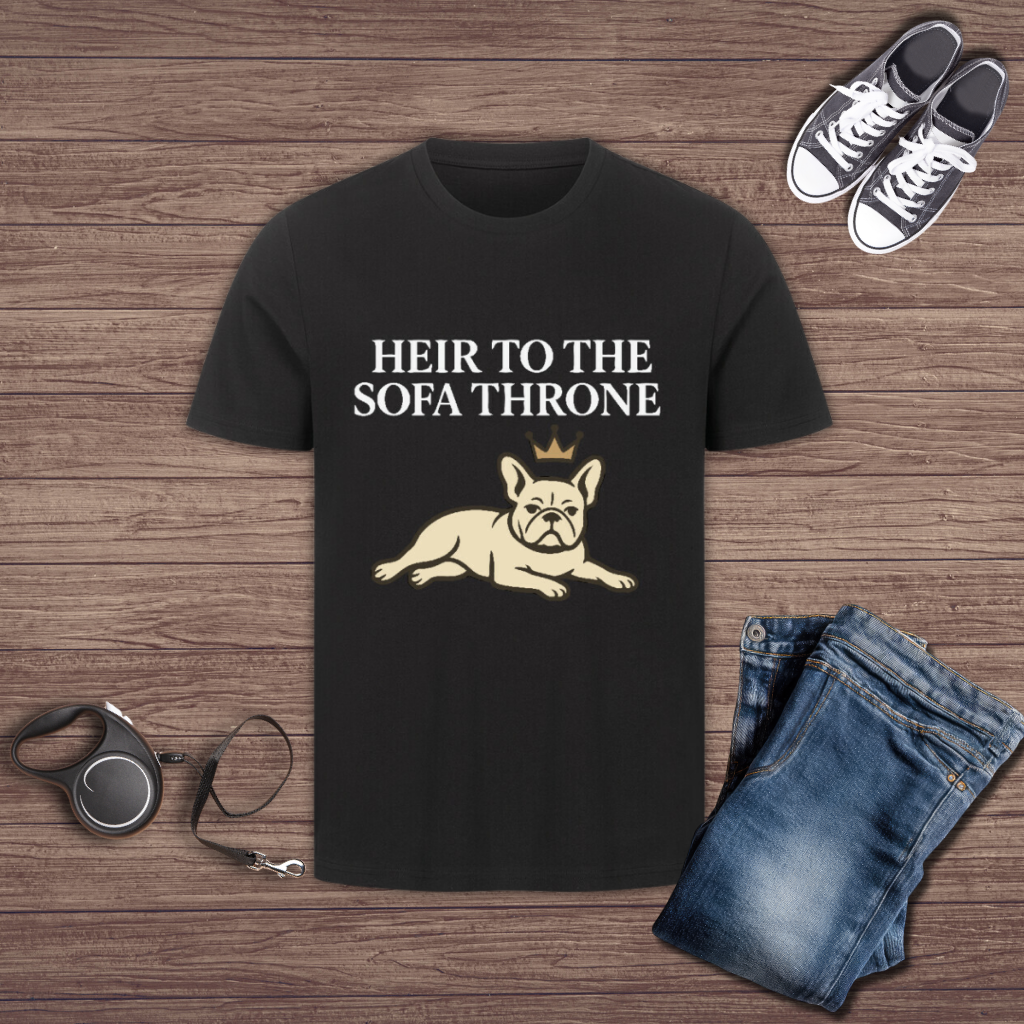 Sofa Throne Frenchie T-Shirt