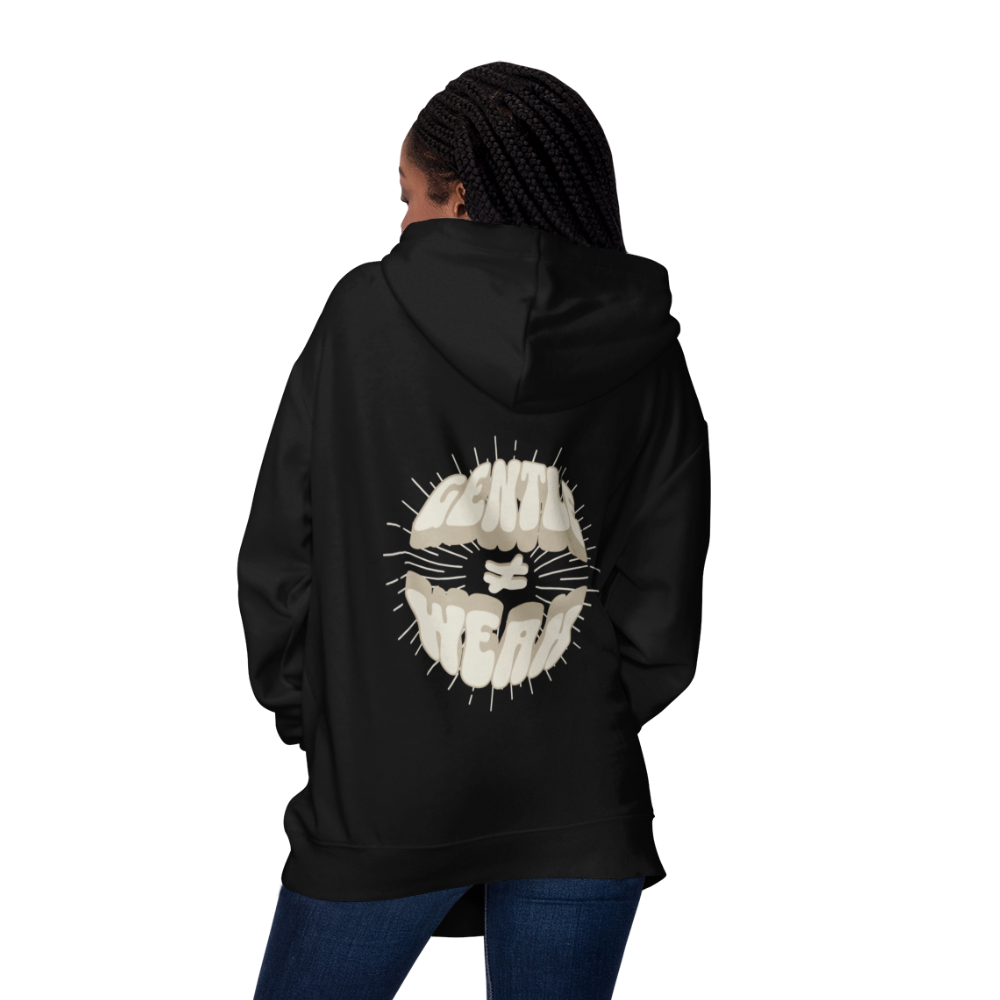 Gentle is not Weak Oversized Zipper Hoodie