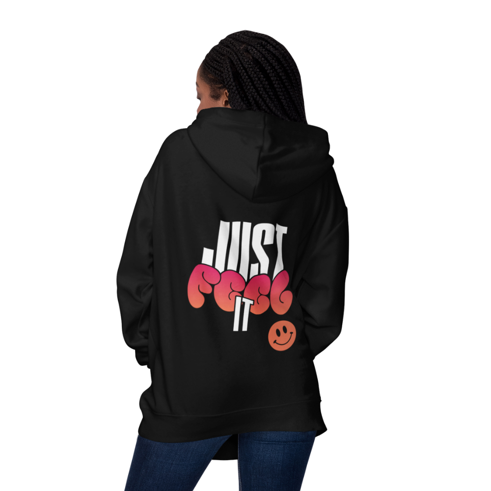 Just Feel It Oversized Zipper Hoodie
