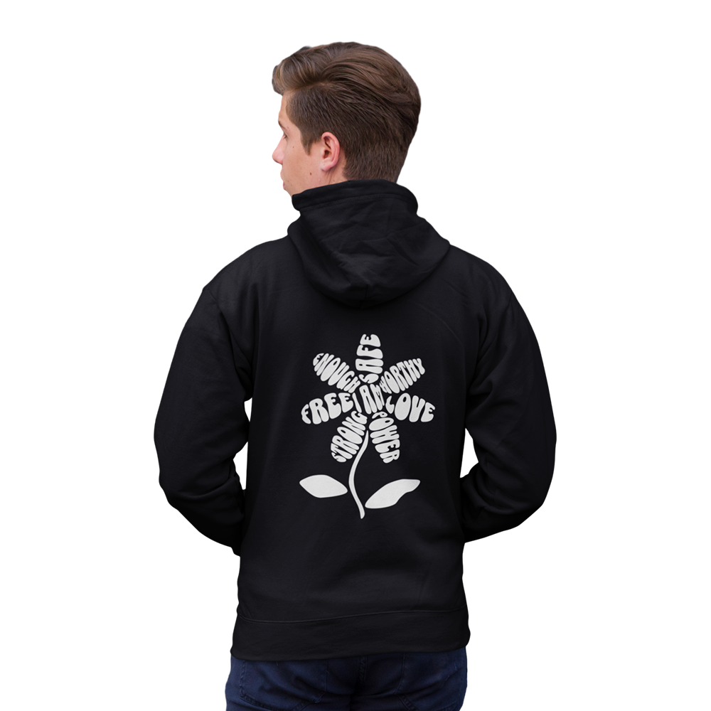 The Empowerment Flower Oversized Zipper Hoodie