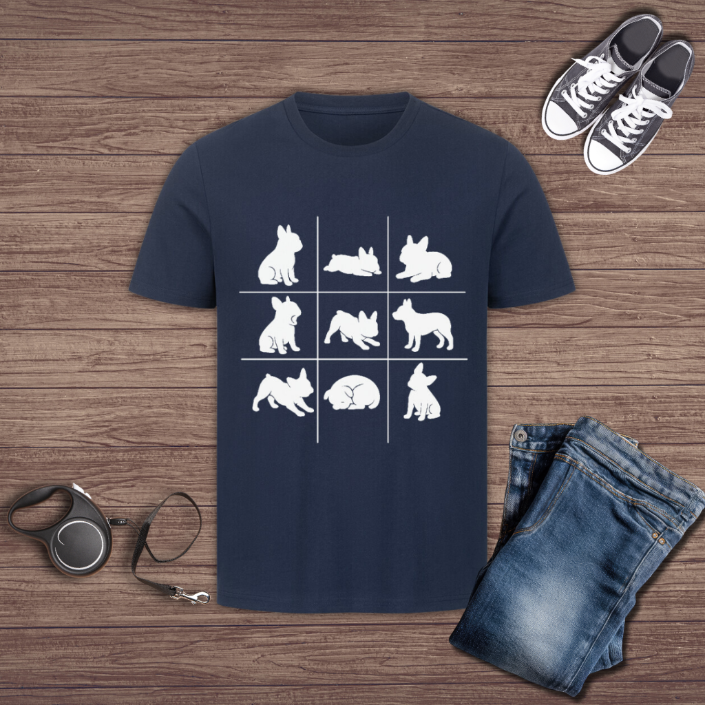 Nine Moods Of A Frenchie T-Shirt