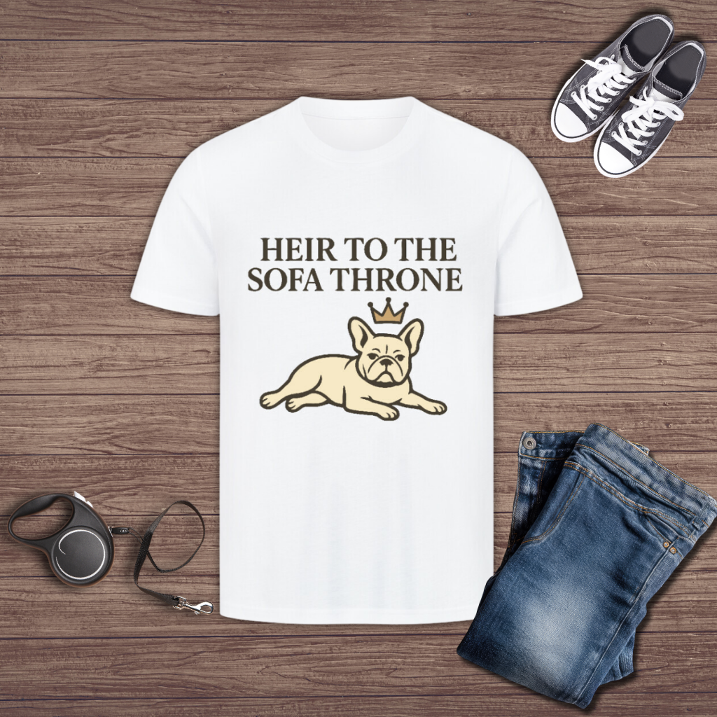 Sofa Throne Frenchie T-Shirt