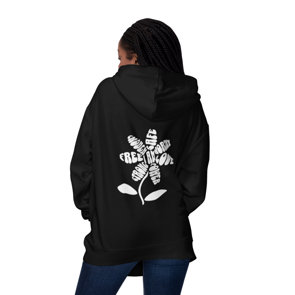 The Empowerment Flower Oversized Zipper Hoodie