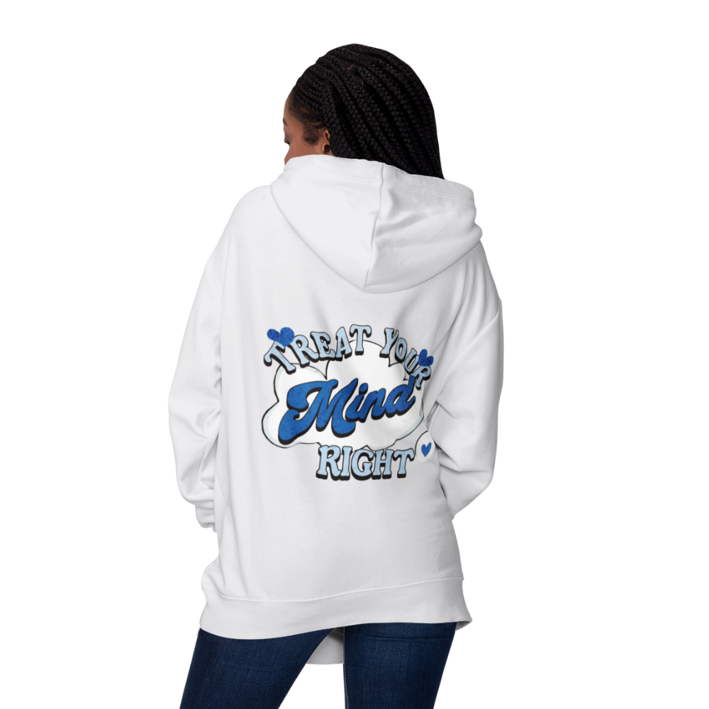 Treat Your Mind Oversized Zipper Hoodie