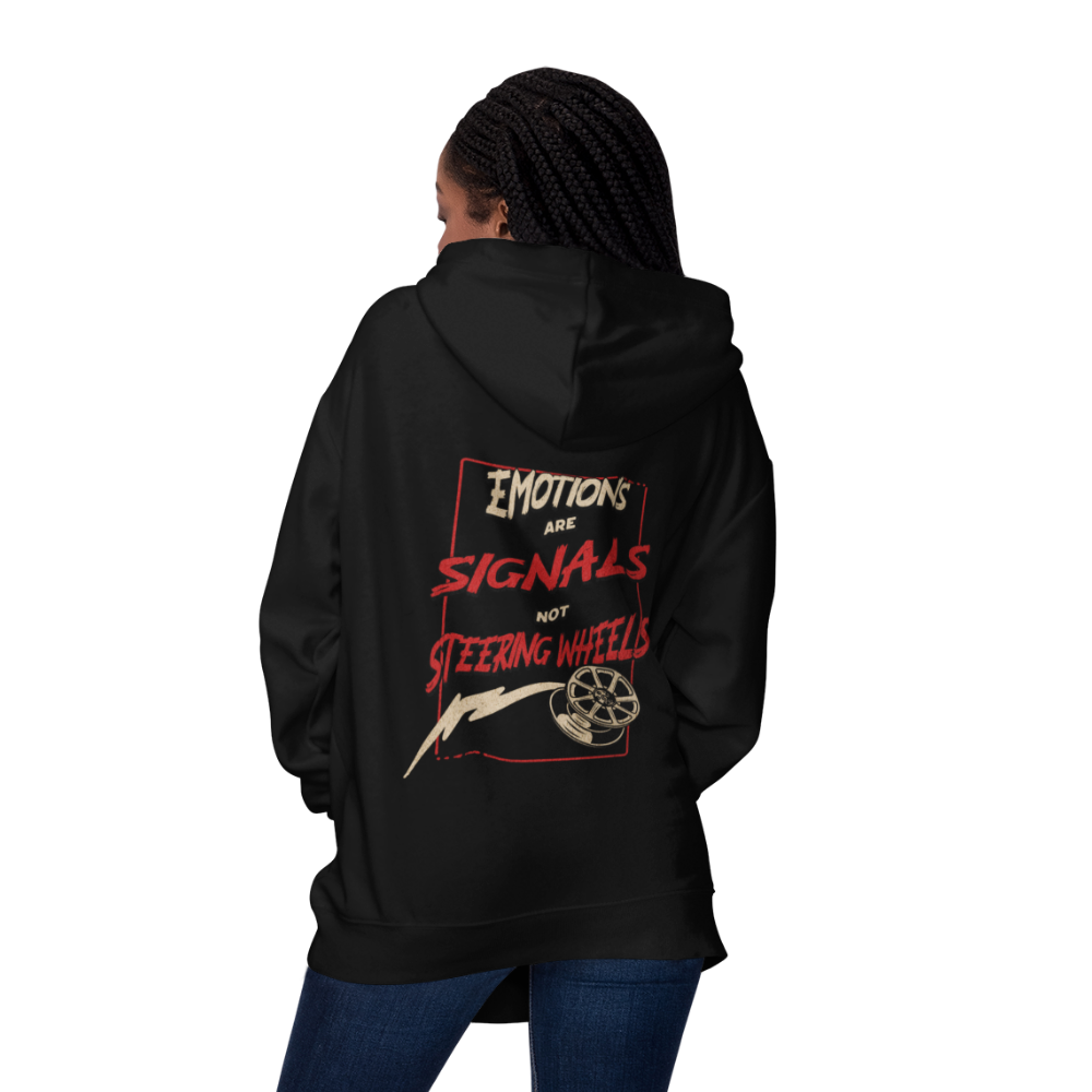 Feel It, Don´t Follow It Oversized Zipper Hoodie
