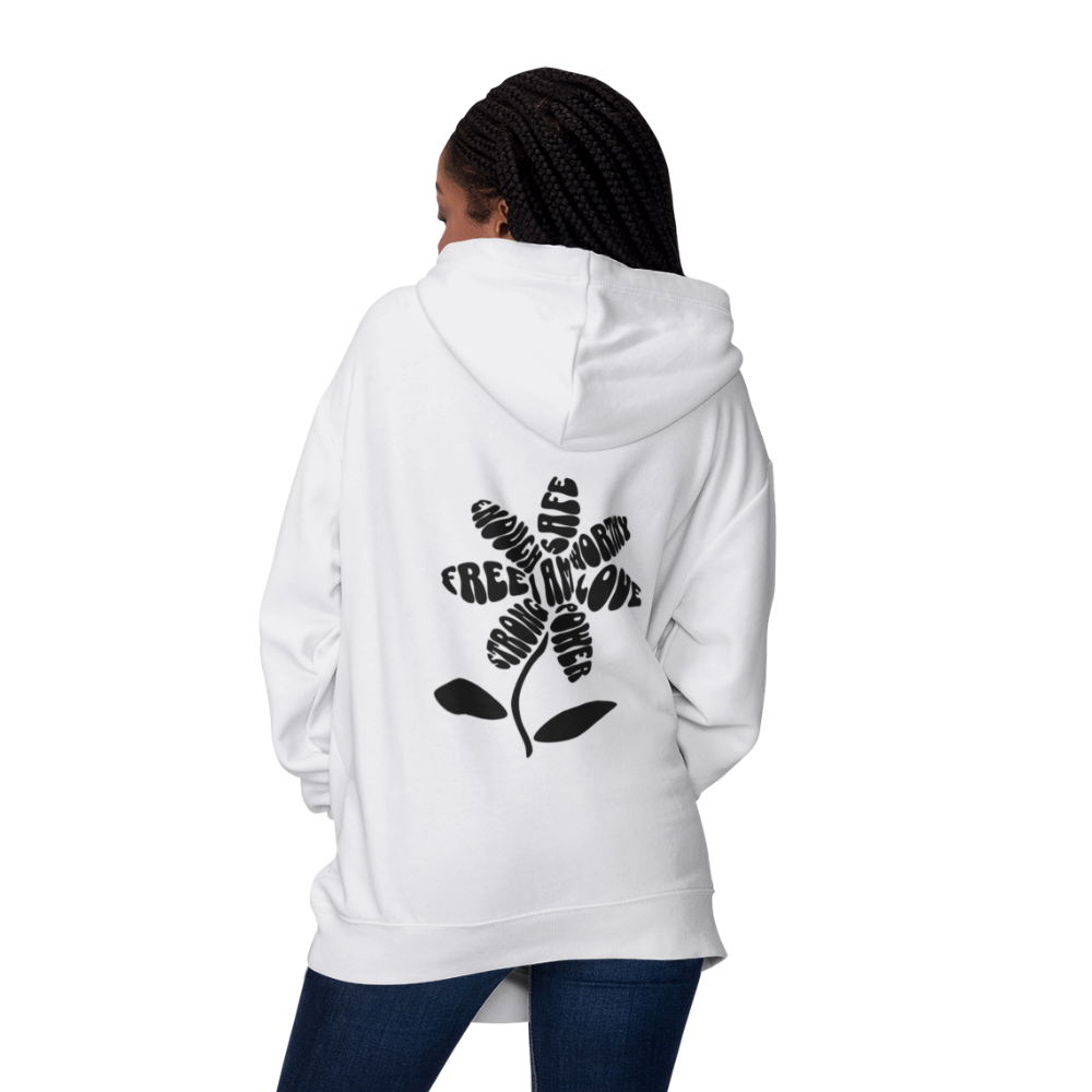 The Empowerment Flower Oversized Zipper Hoodie