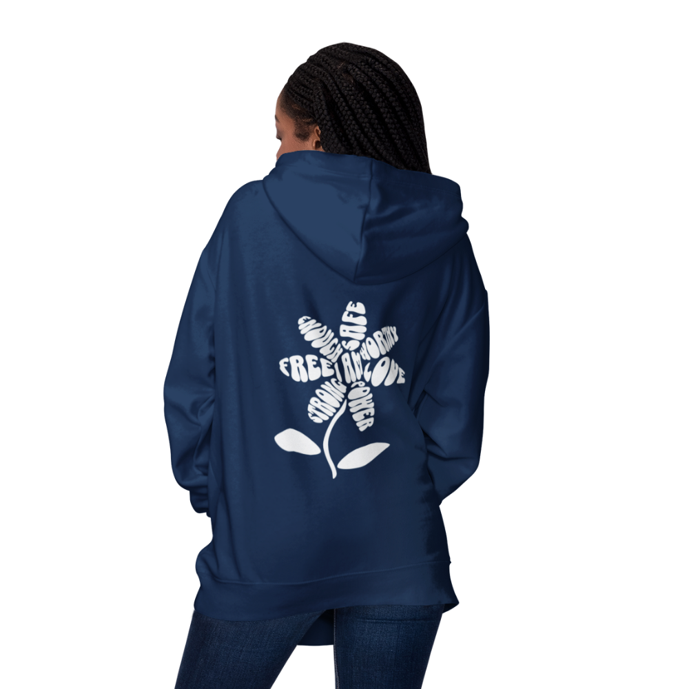The Empowerment Flower Oversized Zipper Hoodie
