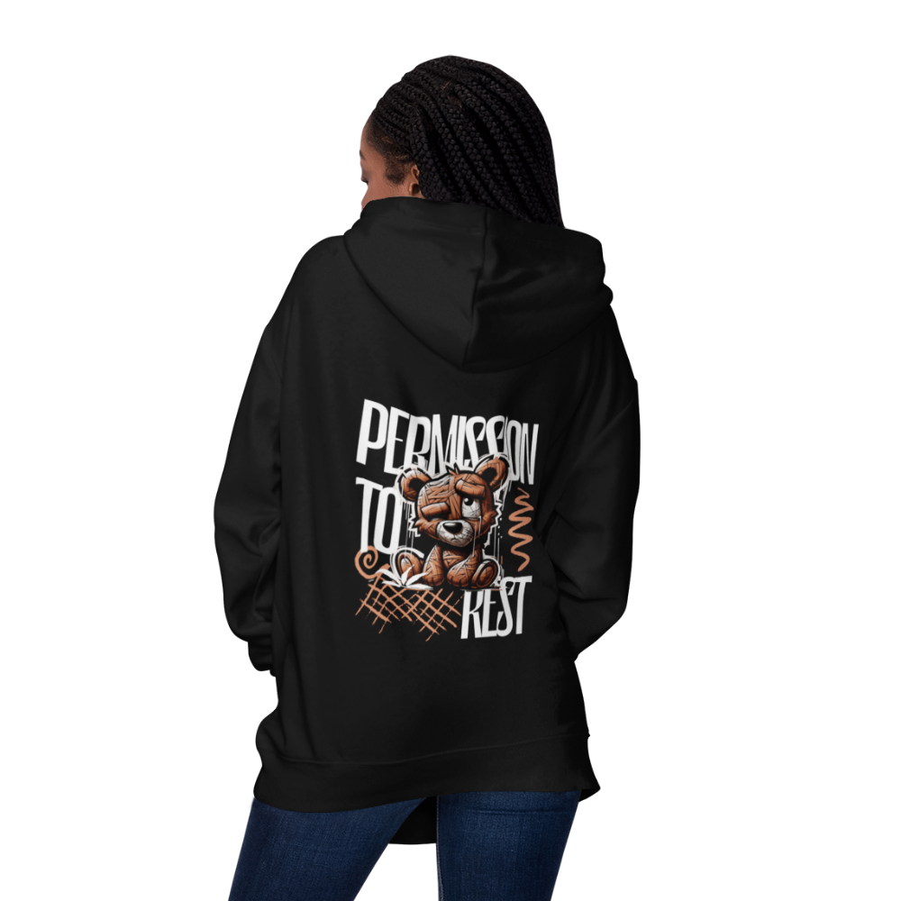Permission to Rest Oversized Zipper Hoodie