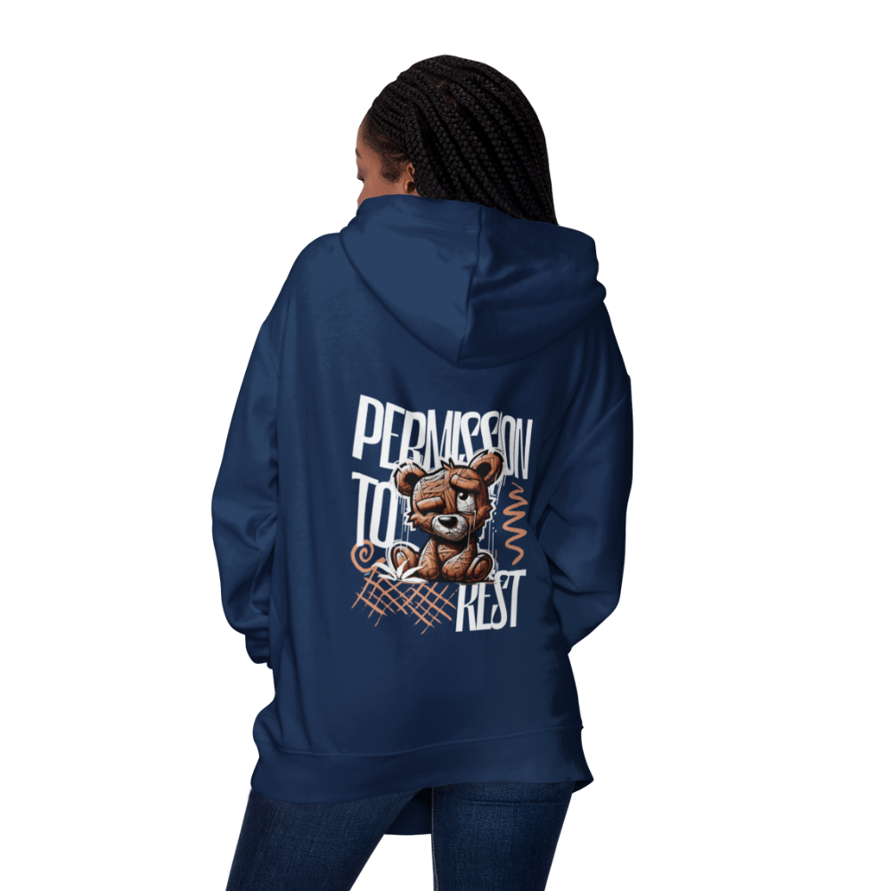 Permission to Rest Oversized Zipper Hoodie
