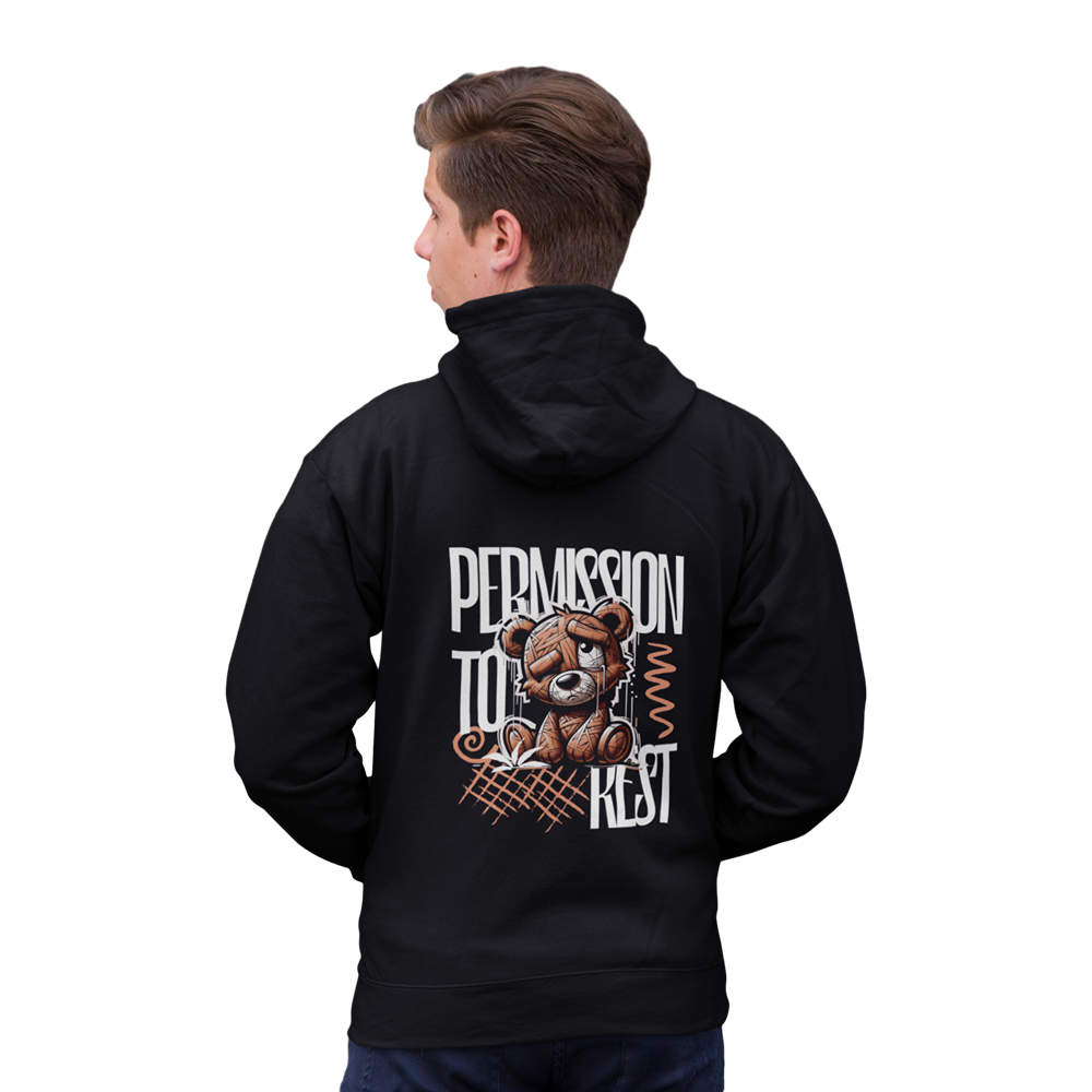 Permission to Rest Oversized Zipper Hoodie