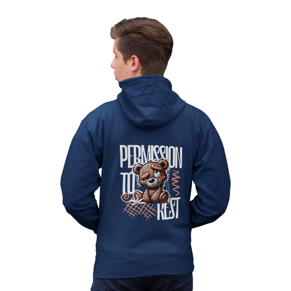 Permission to Rest Oversized Zipper Hoodie