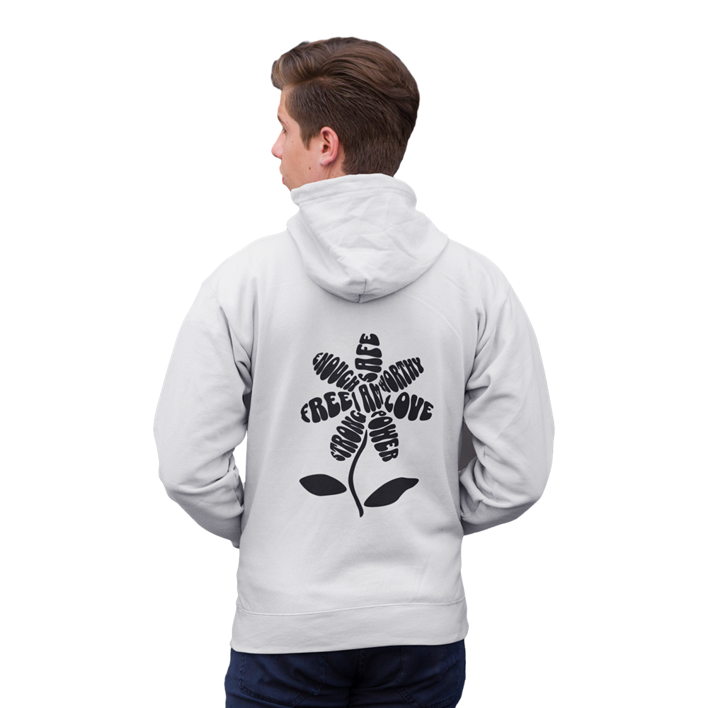 The Empowerment Flower Oversized Zipper Hoodie